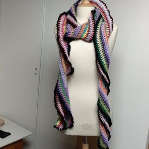 Vintage Granny Crotched Scarf Duo 2 of Them